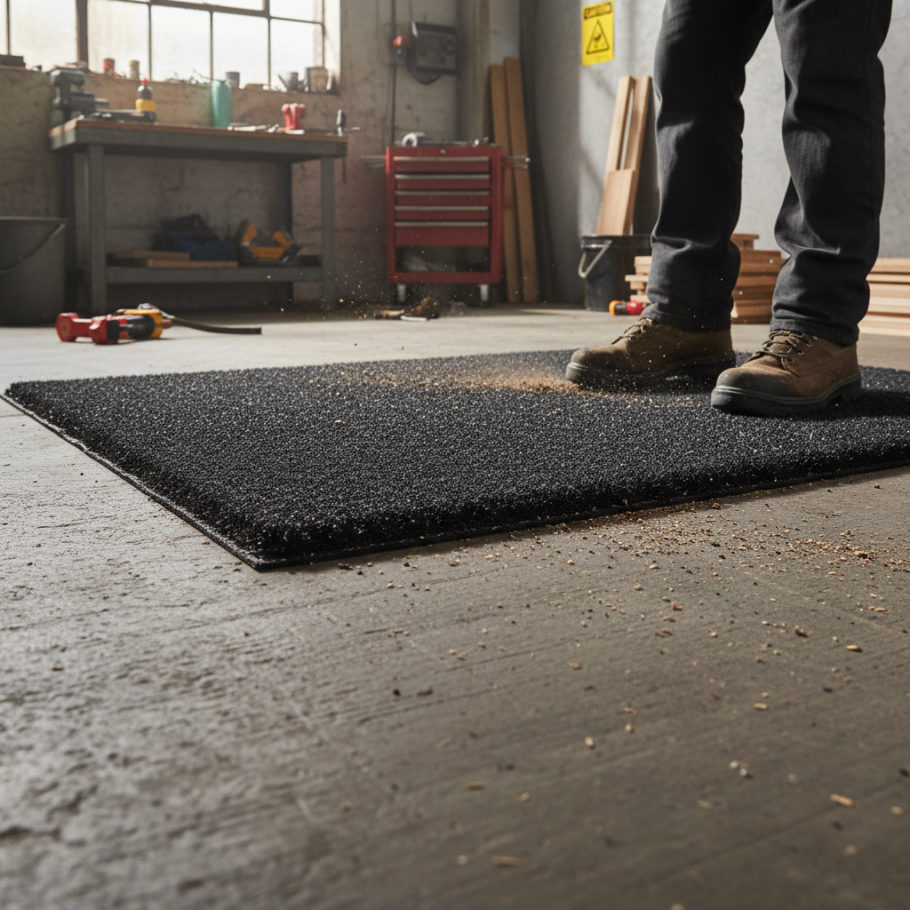 Premium Heavy Duty Black Coir Doormat - Custom Sizing with PVC Backing for Superior Dirt Trapping