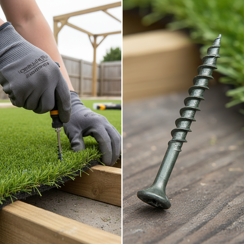 Premium 50mm Artificial Grass Screws - 200 Pack for Easy Turf Installation and Optimal Stability