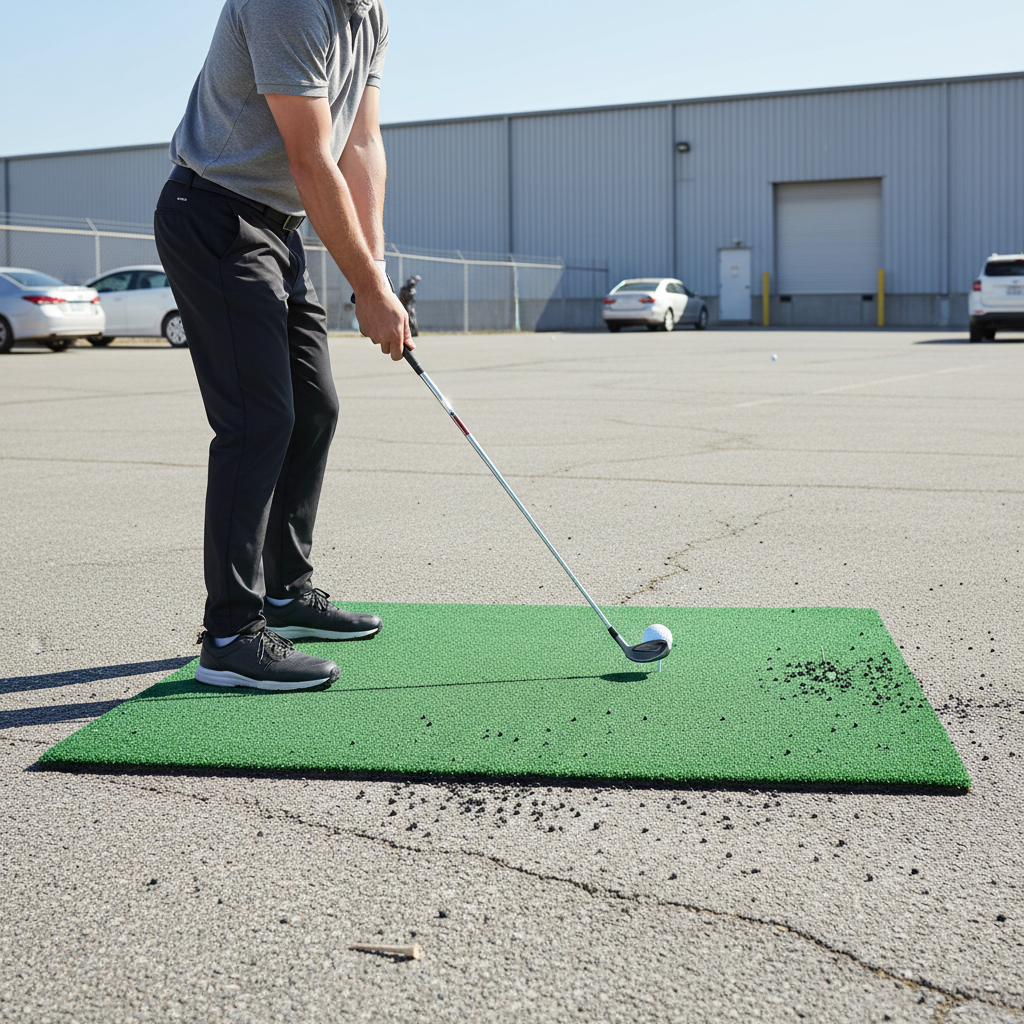 Premium Artificial Grass Golf Chipping Mat - 1.5m x 1.5m with EVA Foam and Rubber Base for Enhanced Stability