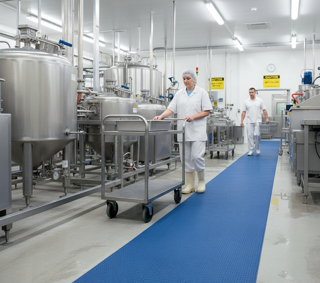 Premium Heavy Duty Safety Matting Roll 60cm x 10m - Anti-Slip, Durable PVC for Wet Environments