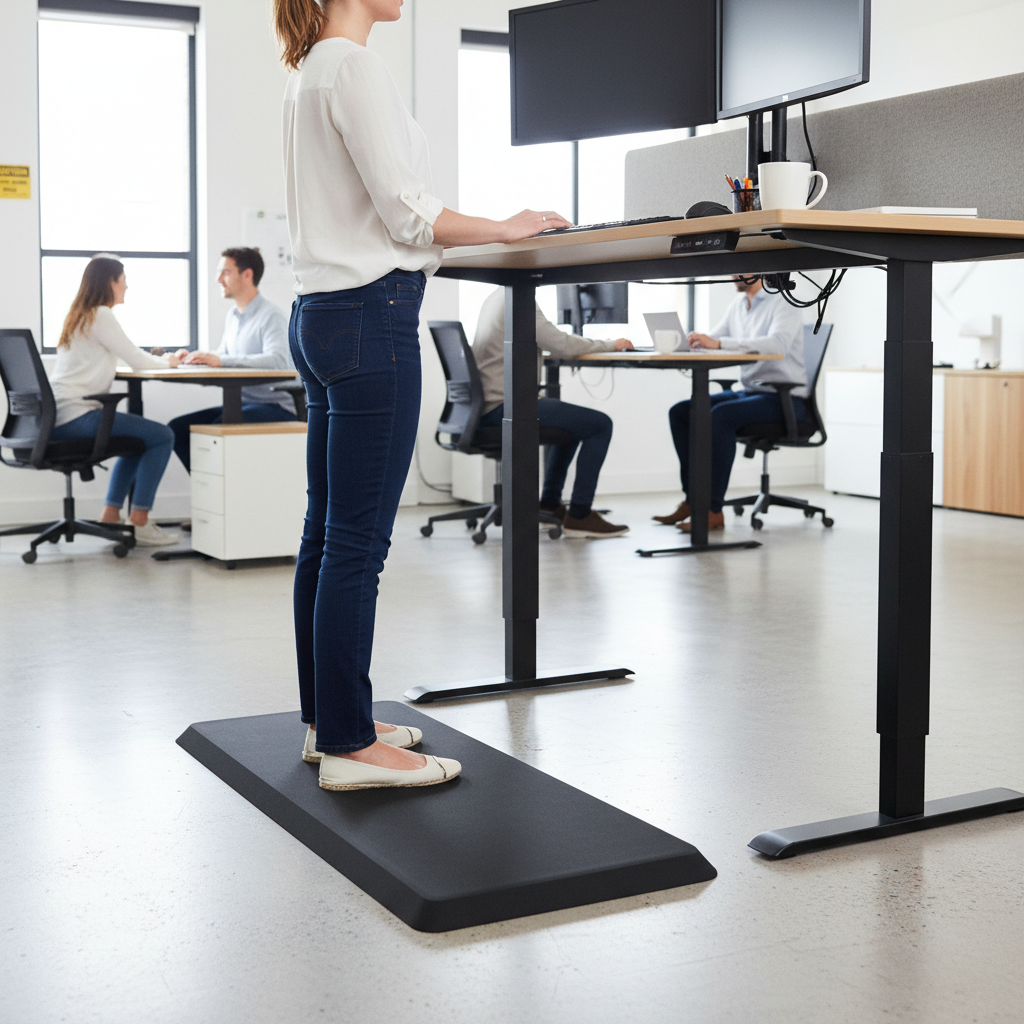 Premium Active Anti-Fatigue Standing Desk Mat 50 x 100cm - Ergonomic Support for Prolonged Standing with Non-Slip Base