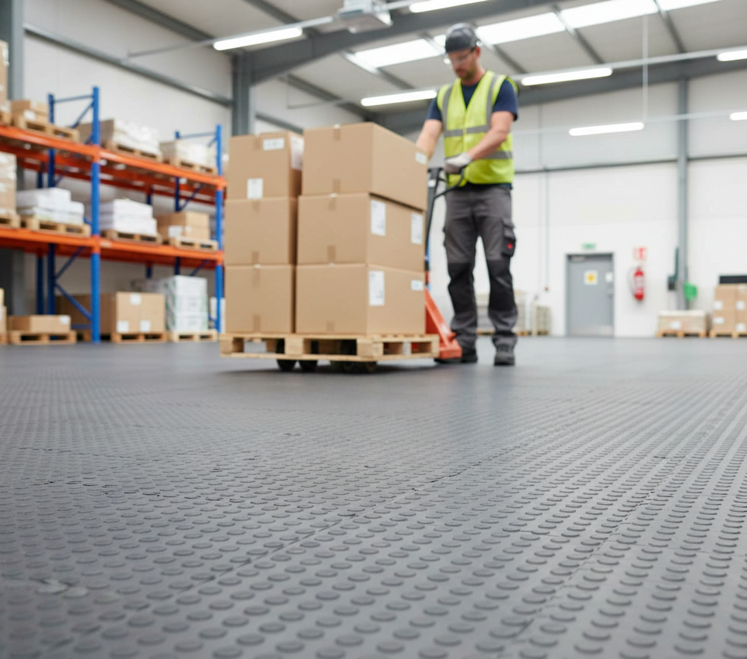 Premium Eco PVC Floor Covering - Durable, Easy to Install, Recycled Material for Industrial Applications