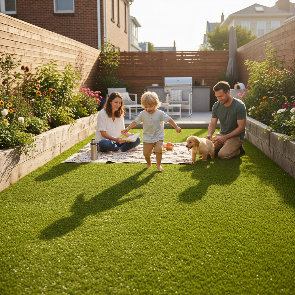 Premium 38mm Artificial Grass - Soft Pile, Natural Multi-Tone, Low Maintenance for Year-Round Beauty