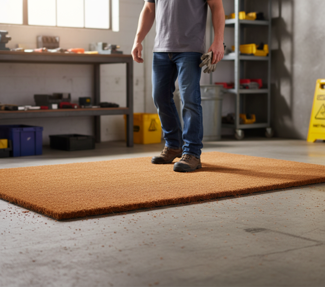 Premium Heavy Duty Coir Coconut Roll Matting 30mm for Indoor and Outdoor Use with PVC Backing and Customizable Sizes