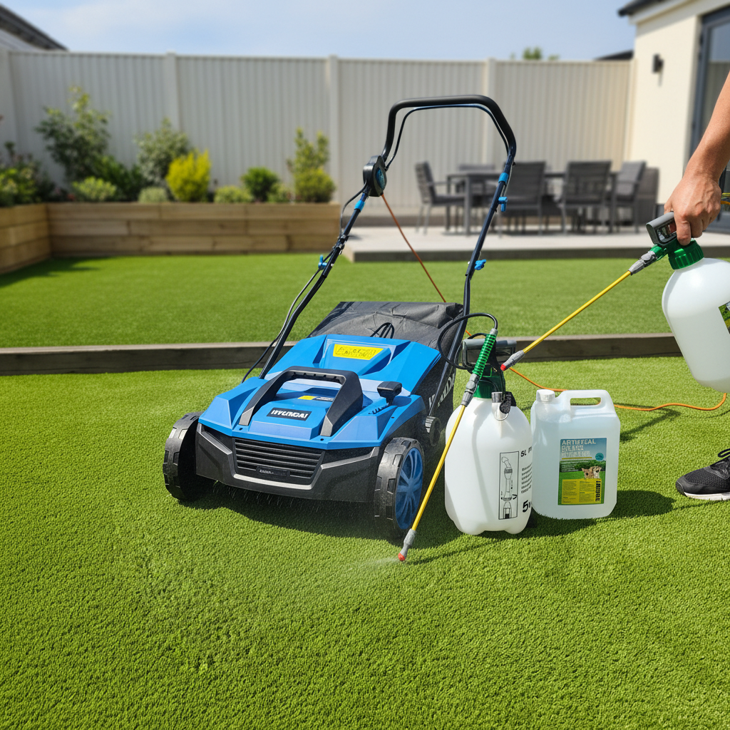 Professional Artificial Grass Maintenance Kit - Electric Power Brush, Cleaner & Pressure Sprayer for Lush Lawn Care