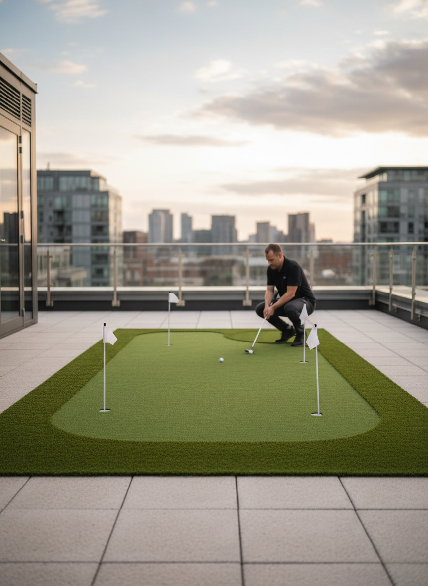 Premium 40mm Tee Grass for Golf with High-Density Monofilament Fibres for Optimal Swing Practice