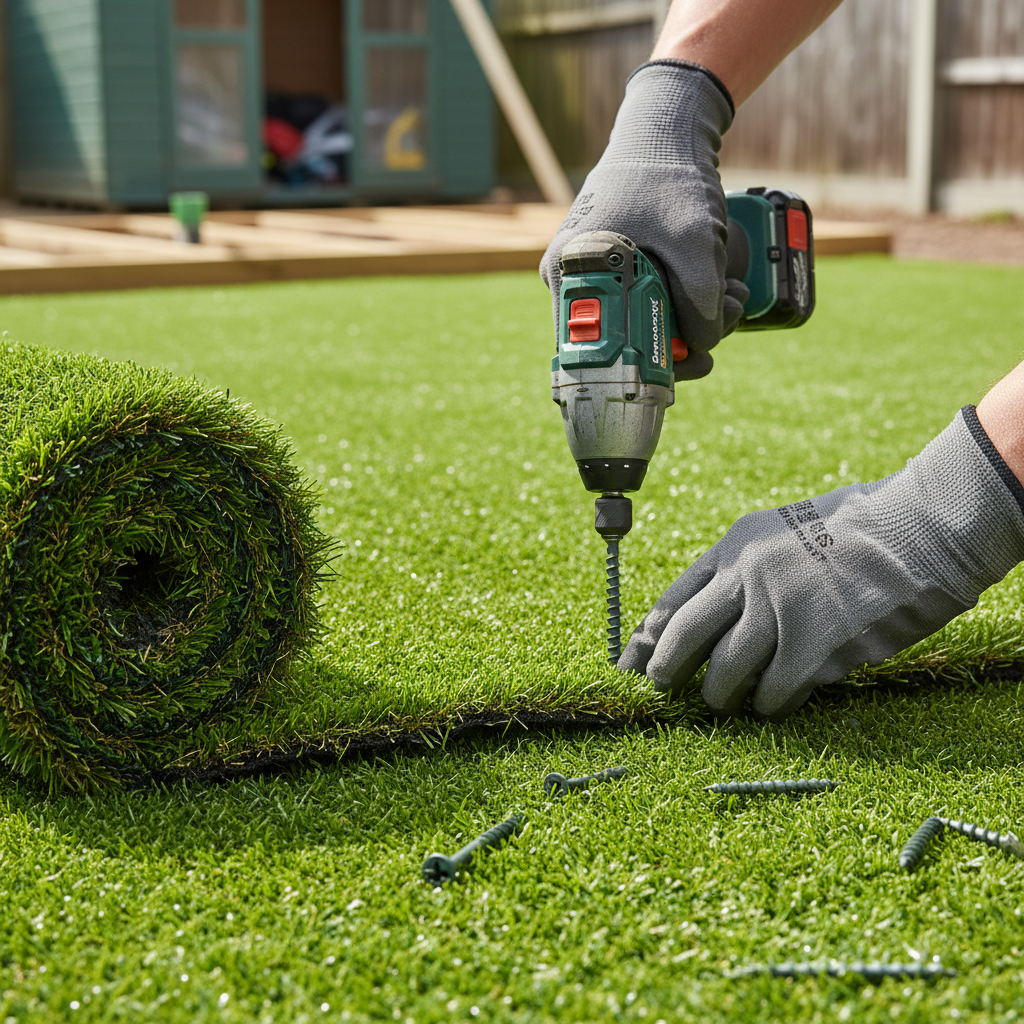 Professional 75mm Green Decking Screws for Artificial Grass Installation - Effortless Installation with Optimal Stability and Seamless Finish