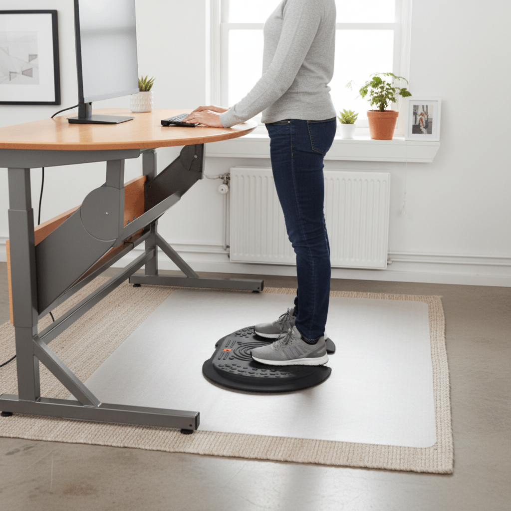Premium Active Anti-Fatigue Standing Desk Mat 50 x 76cm - Ergonomic Support and Comfort for Standing Work