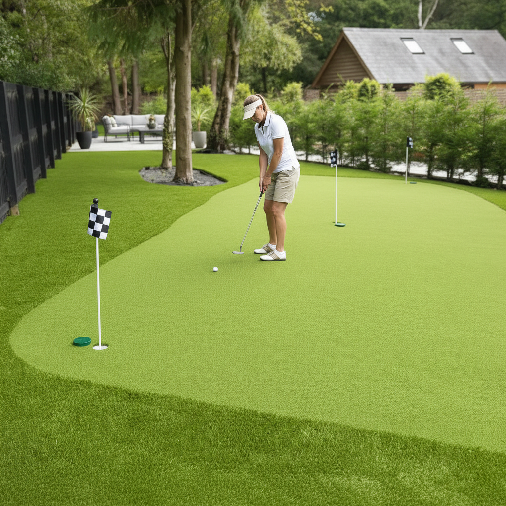 Premium Golf Fringe 42mm - Durable Artificial Grass for Putting Greens with Multi-Directional Pile and Low Maintenance