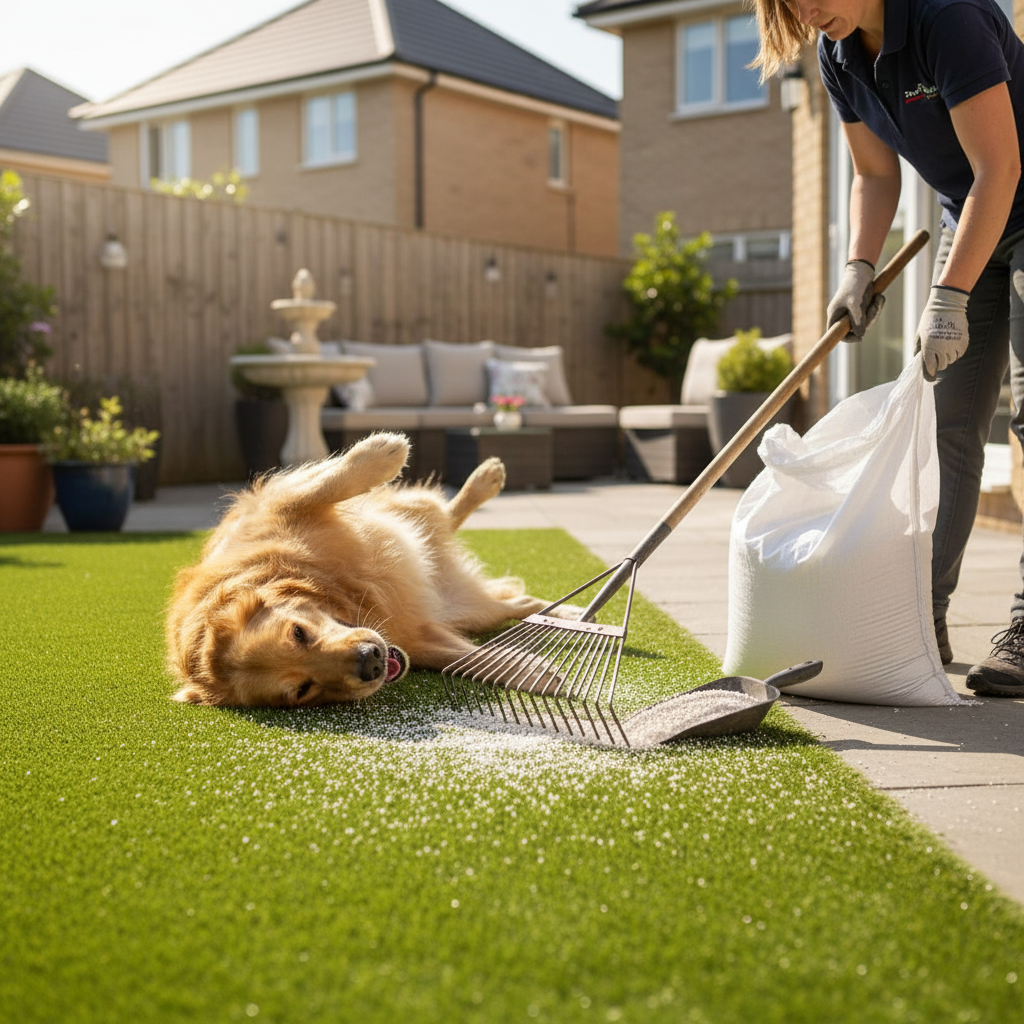 Premium Natural Zeolite Pet Infill for Artificial Grass - 25kg Eco-Friendly Bags with Odour Control and Fibre Support