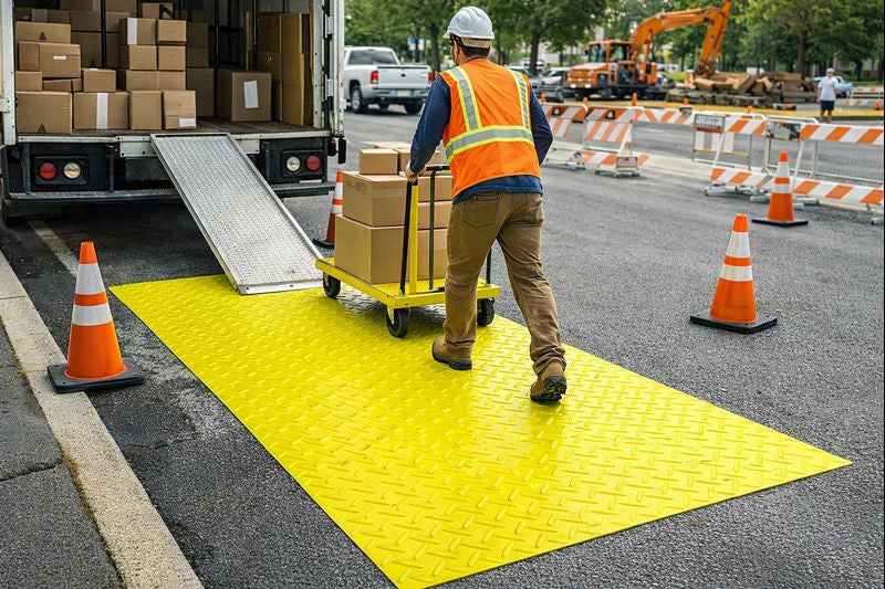 Hi-Visibility Walkway Mat – Lightweight Temporary Access | 1m x 10m x 2mm