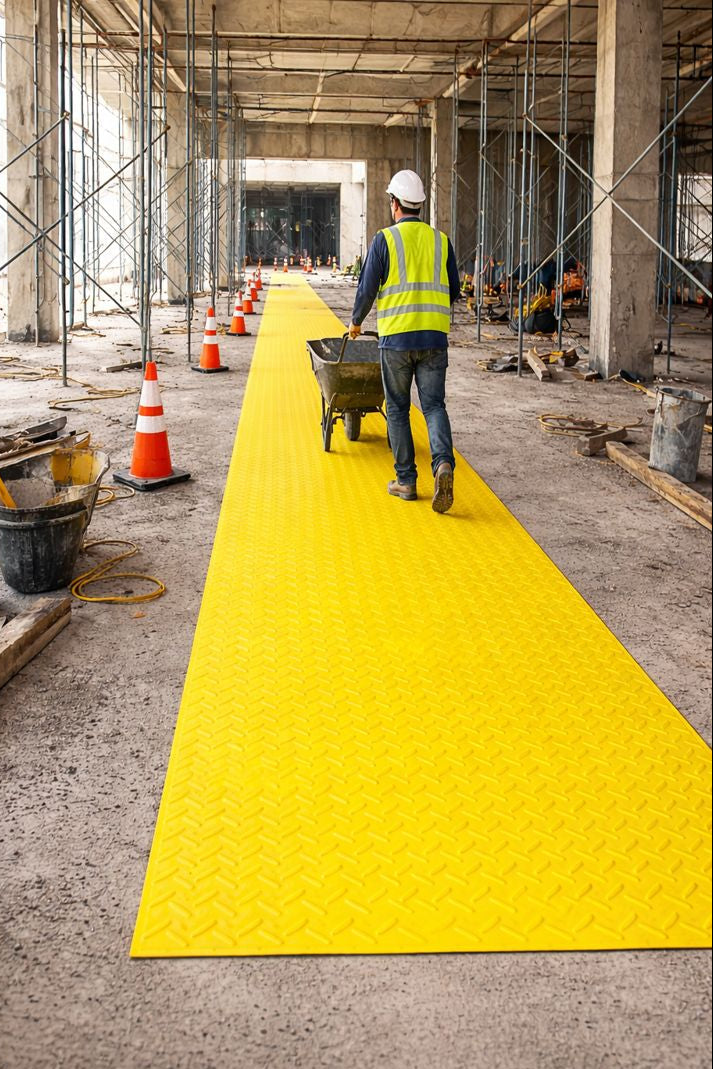 Hi-Visibility Walkway Mat – Lightweight Temporary Access | 1m x 10m x 2mm