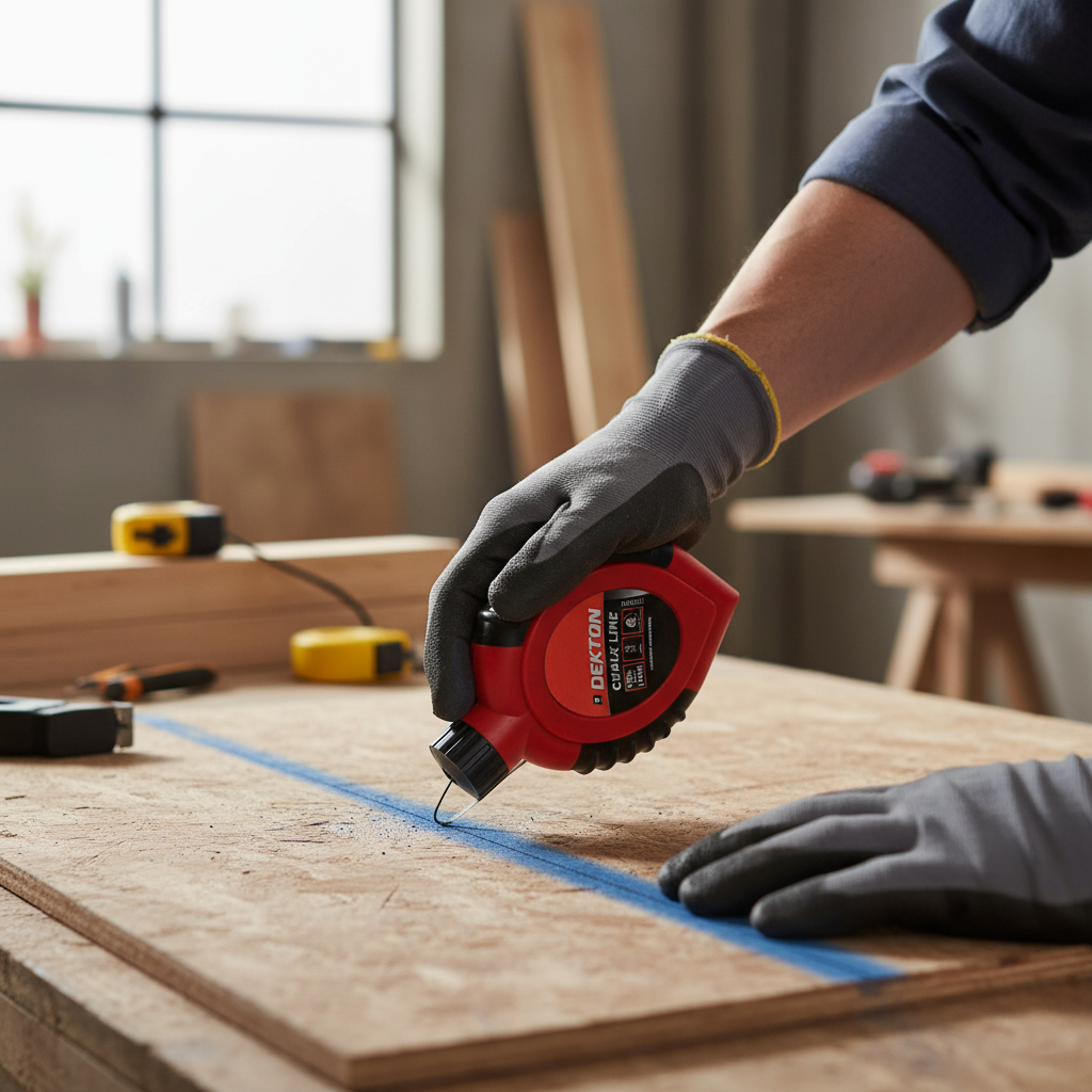 Premium Chalk Line Tool with 30m Cord and Blue Chalk for Precise Markings - High-Quality Professional Grade for Industrial and Commercial Applications