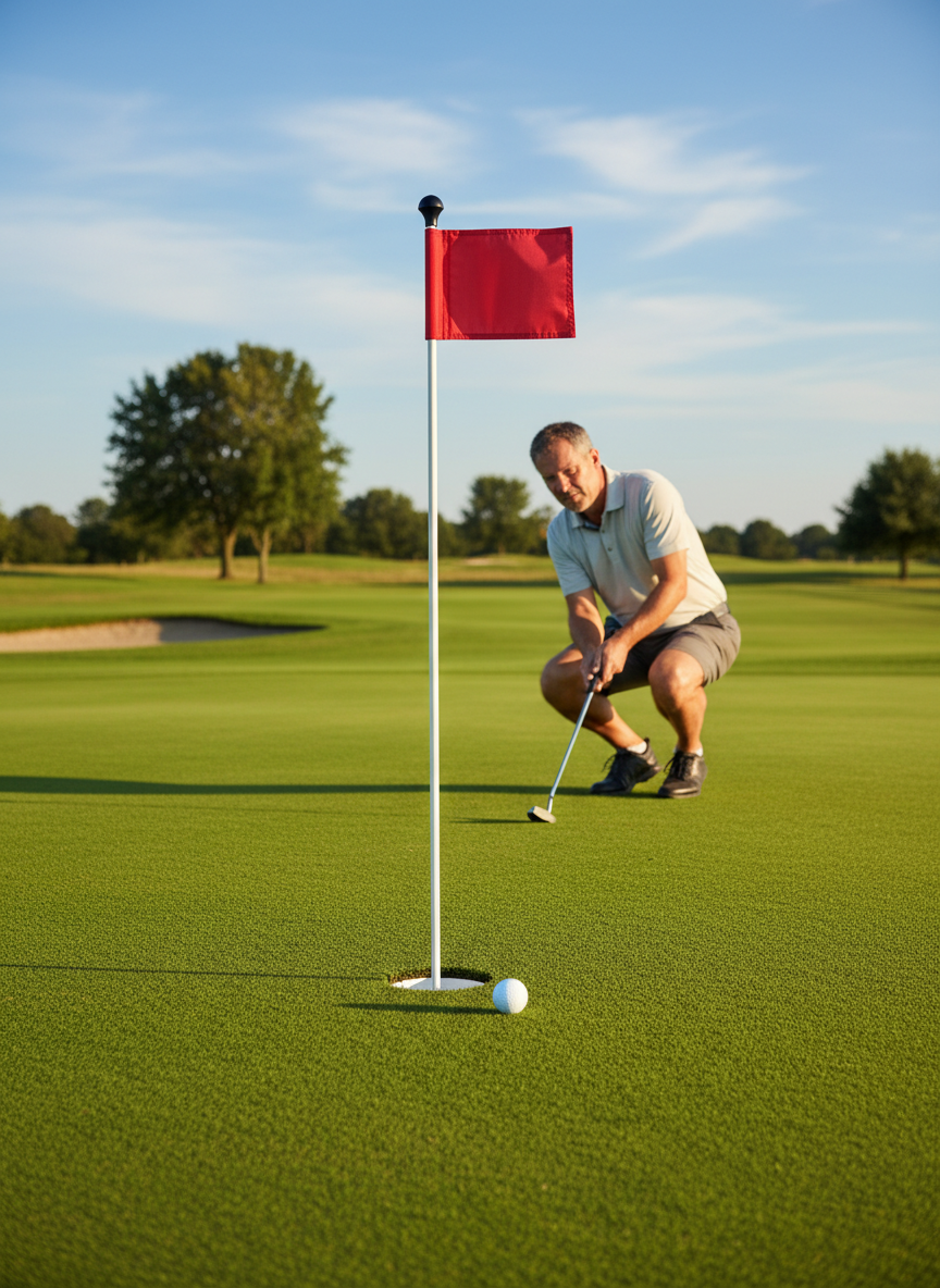 Premium Putting Green Golf Hole Bundle with Flag, Cup, and Cover for Enhanced Practice Experience