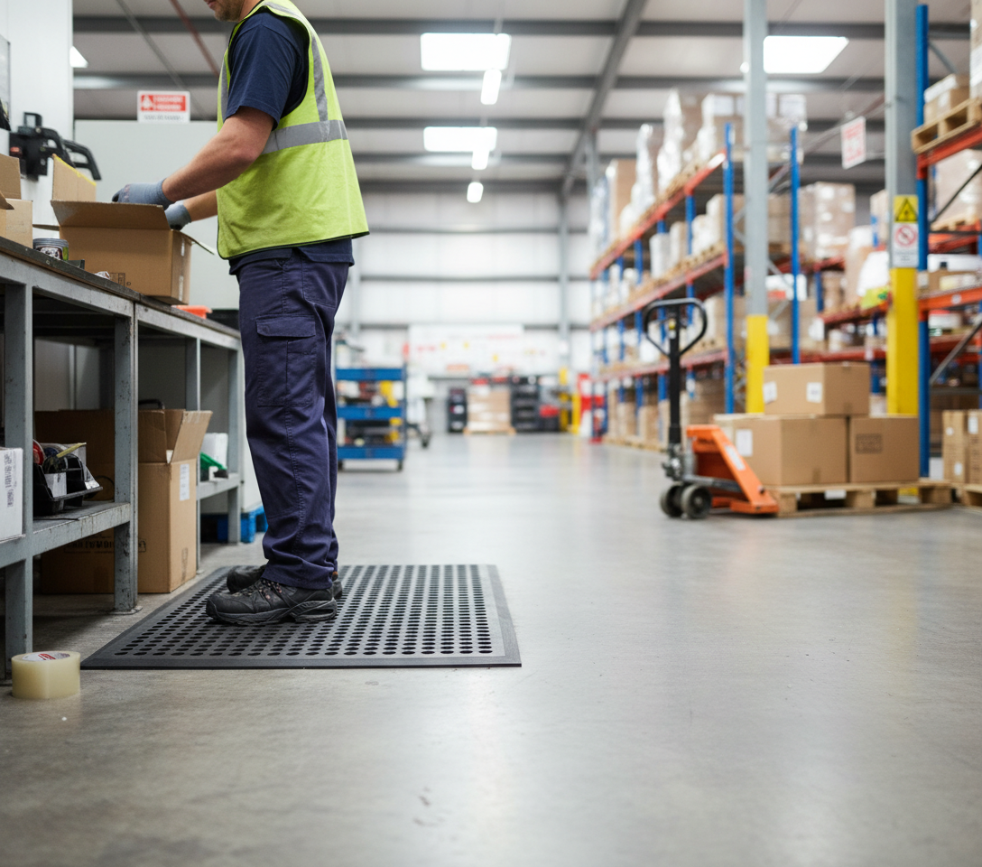 Premium Anti Fatigue Mat 90cm x 150cm - Oil-Resistant, Slip-Resistant Design for Industrial Safety