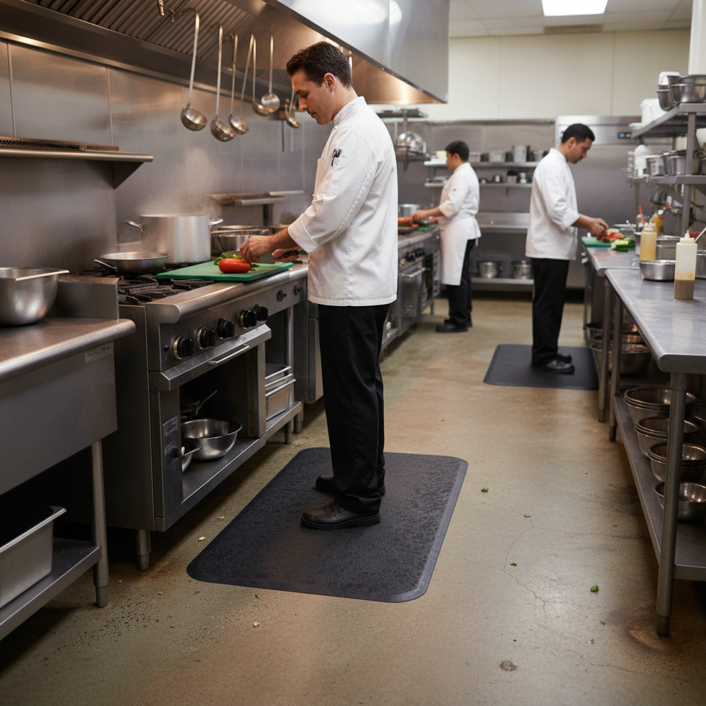 Premium Anti-Fatigue Mat 55cm x 80cm x 19mm - Textured Surface for Comfort in High-Traffic Workspaces