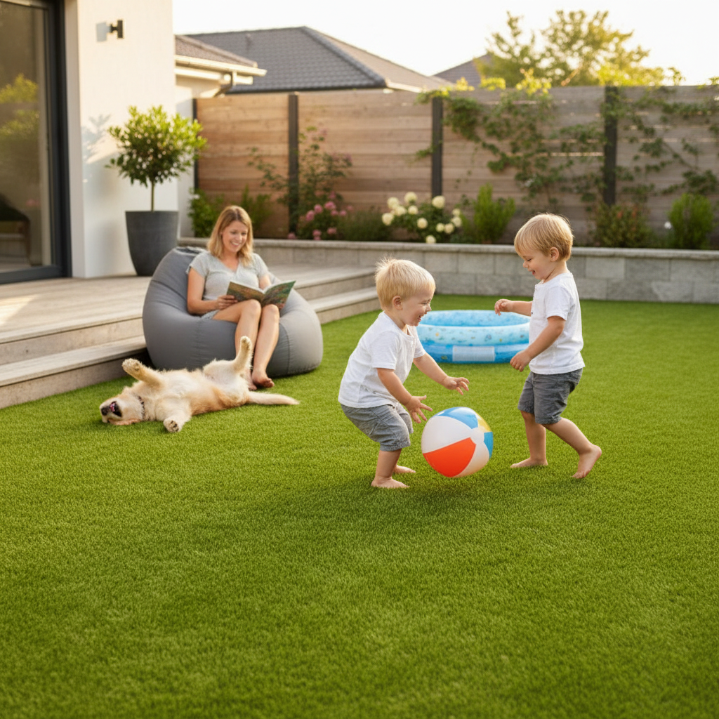 Premium 40mm Artificial Grass - Durable, UV-Stabilized with Natural Appearance for Low-Maintenance Outdoor Spaces