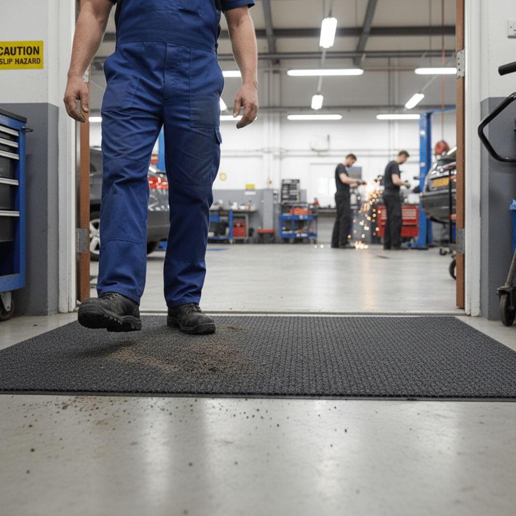 Premium Synthetic Colour Brush Mat - Durable, Non-Slip, and Vibrant for Effective Dirt Trapping in Entryways