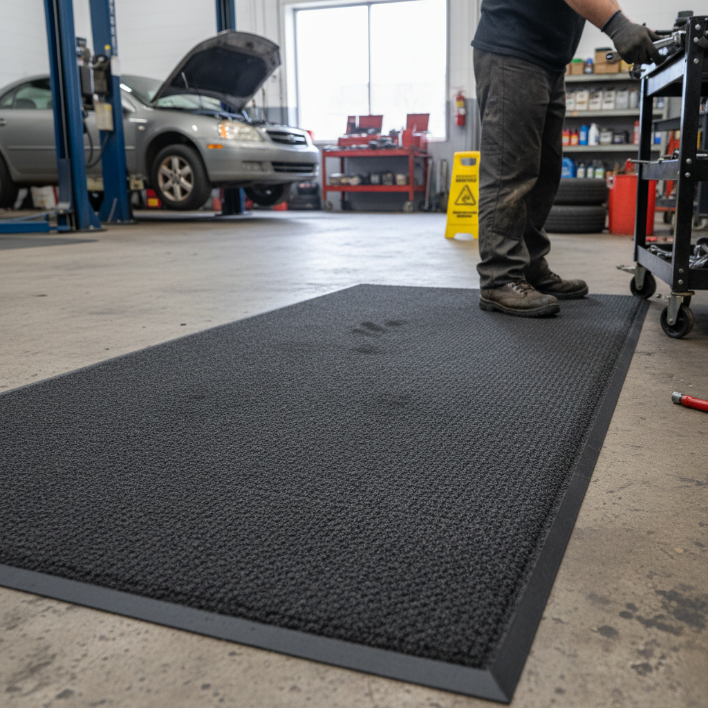 Premium Heavy Duty Gripper Back Mat for Grease and Moisture Protection - 89 x 148 cm Size