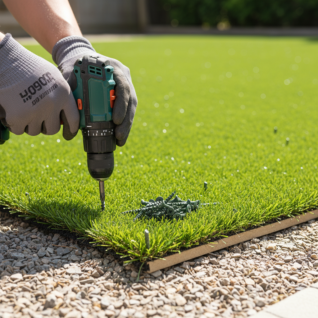 Premium 38mm Artificial Grass Screws for Secure Turf Installation - Weatherproof Green Coating with 200 Count