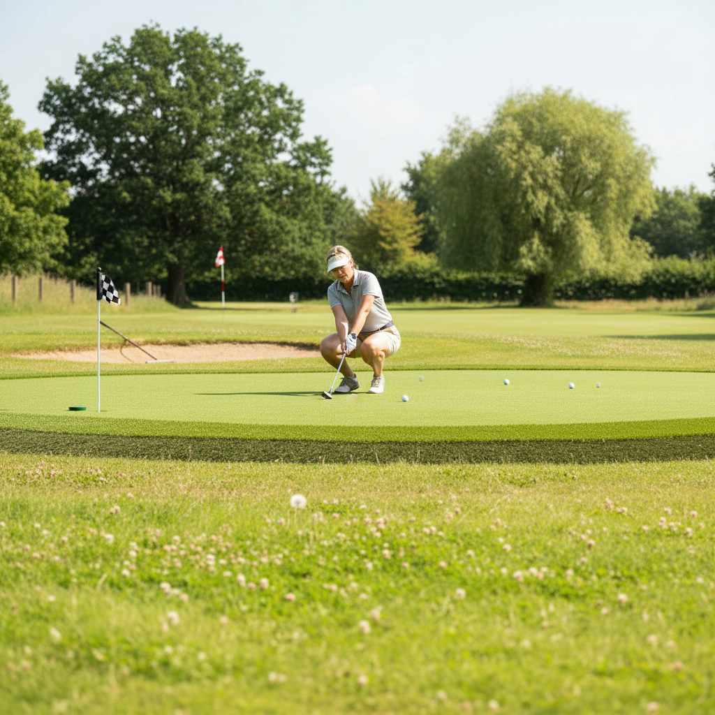 Premium Golf Fringe 42mm - Durable Artificial Grass for Putting Greens with Multi-Directional Pile and Low Maintenance