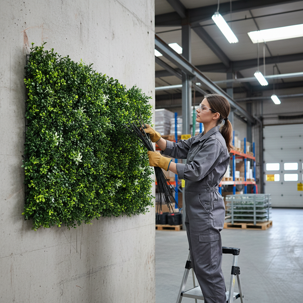 Premium Artificial Green Wall Panel 50cm x 50cm - UV Protected, Durable, and Easy to Install for Versatile Applications