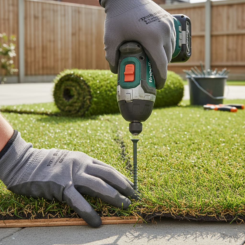 Professional 75mm Green Decking Screws for Artificial Grass Installation - Effortless Installation with Optimal Stability and Seamless Finish