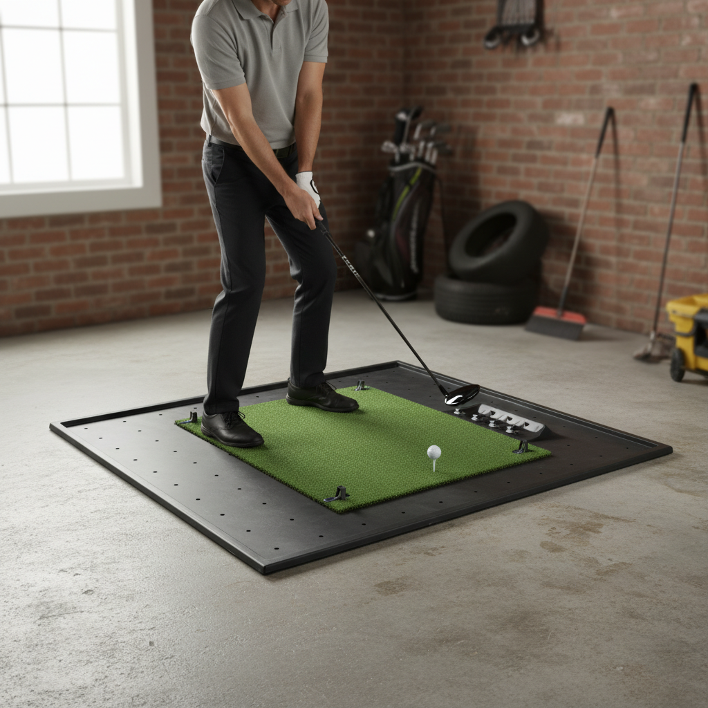 Premium Heavy Duty Rubber Base for Golf Mat - Non-Slip, Outdoor & Indoor Use, 1.56m x 1.56m Size