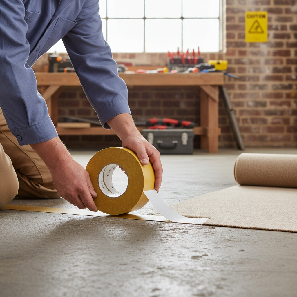 Heavy-Duty Double-Sided Carpet Tape - 50mm Width, 10m & 25m Lengths for Versatile Flooring Applications