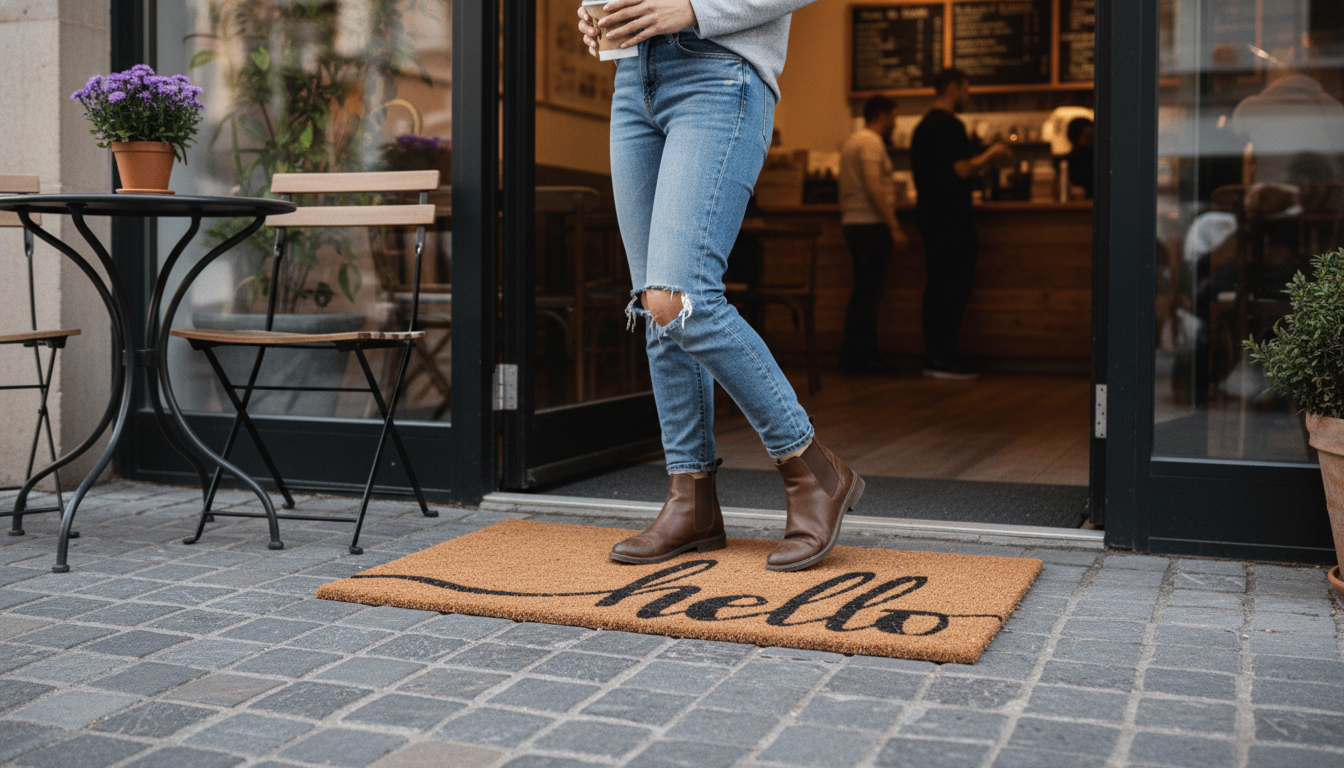 Premium Coir Logo Mat - Durable, Eco-Friendly Entrance Mat for Home and Business Use