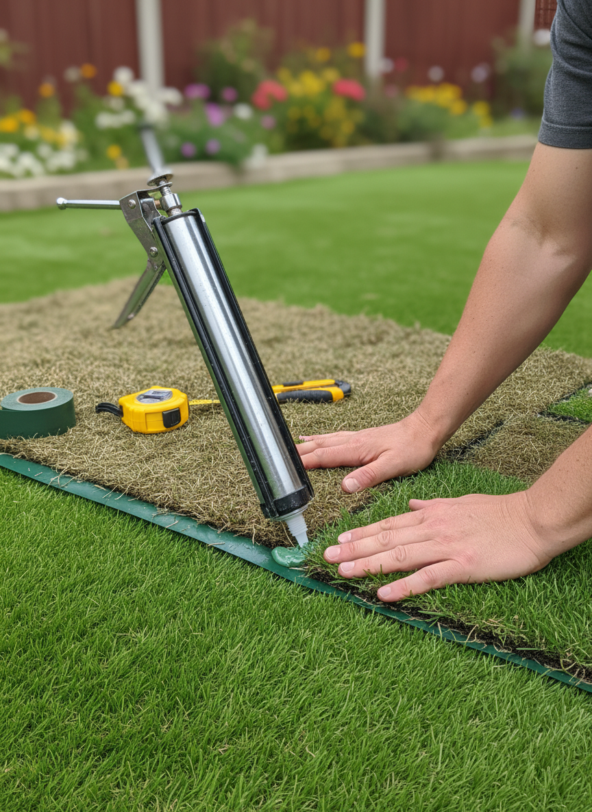 Premium Artificial Grass Repair Kit with Adhesive and Tape for Quick Patching of Damage