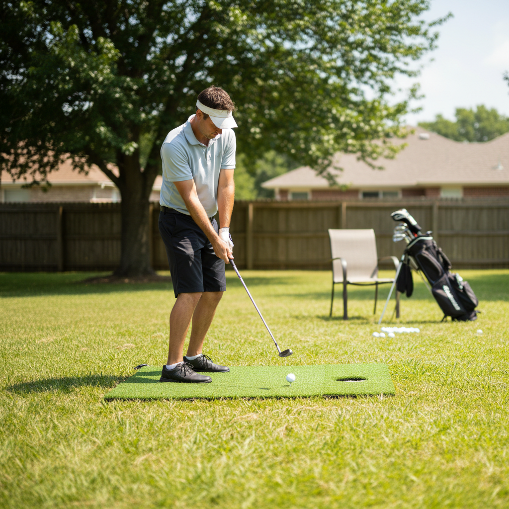 Premium Winter Golf Mat - Compact, High-Performance 16mm Artificial Grass for Year-Round Play