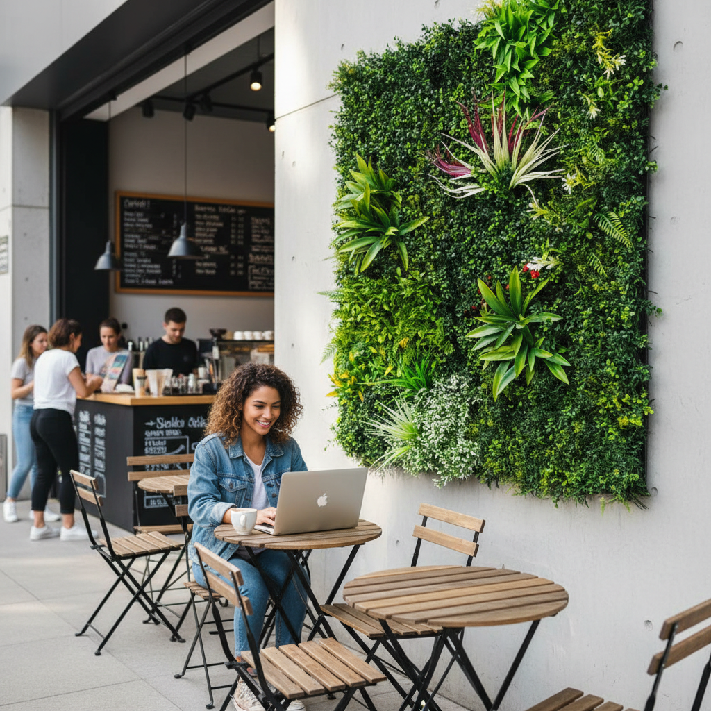 Premium Artificial Living Wall Panel 1m x 1m - Durable, UV Protected, Easy Installation for Indoor and Outdoor Use