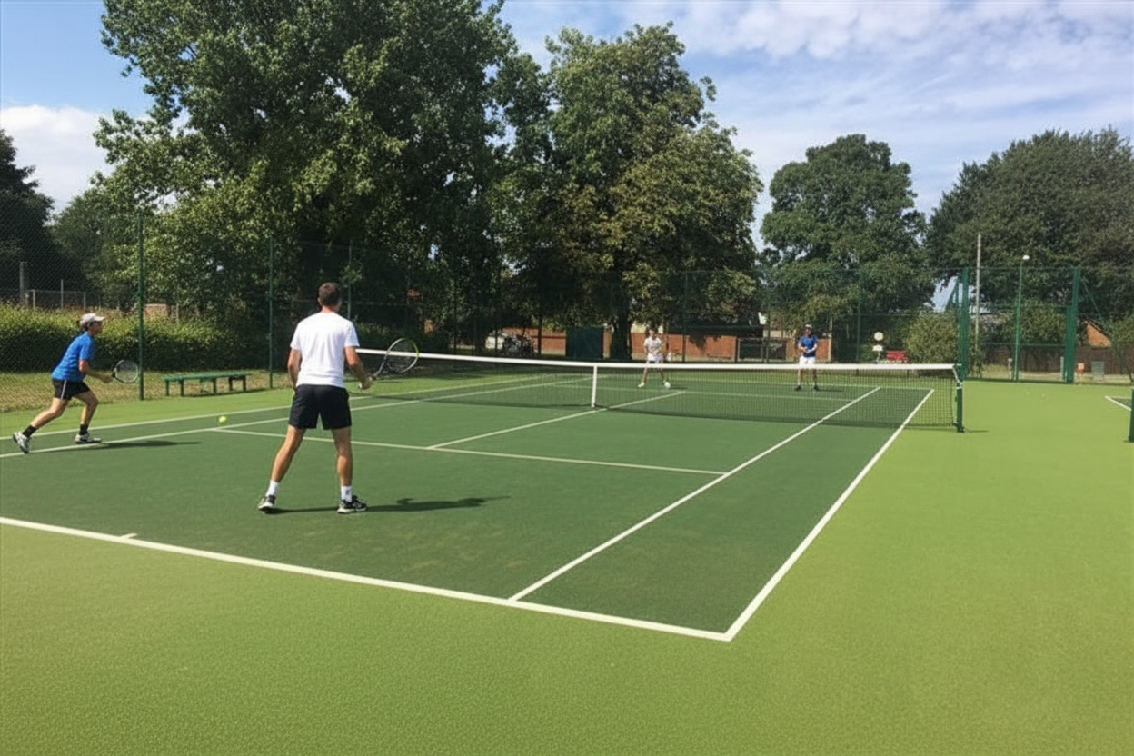 Premium Artificial Grass Tennis Court with Sand Infill for Enhanced Performance and Durability - Ideal for Garden and Club Use