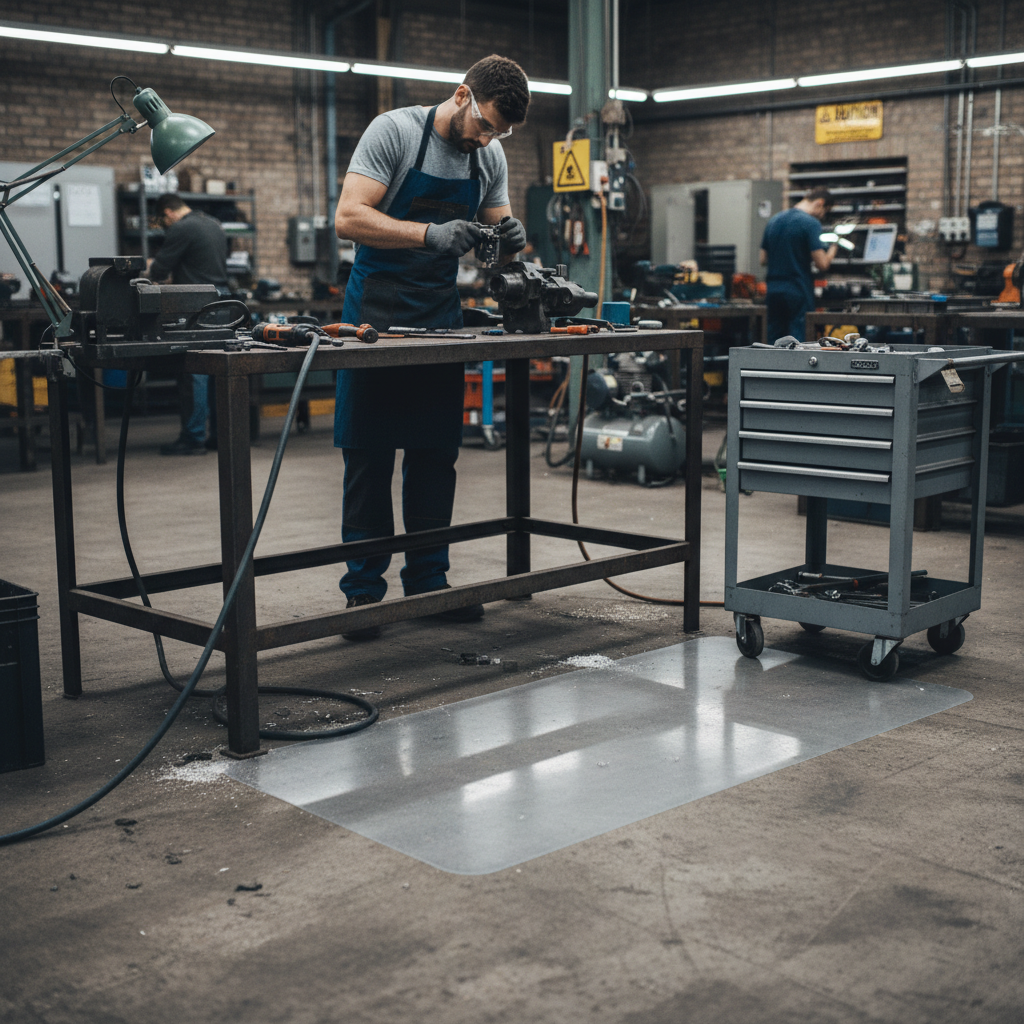 Premium Rectangular Multi-Purpose Mat for Heavy Use - Durable Clear Vinyl with Anti-Skid Surface for Home and Office Protection