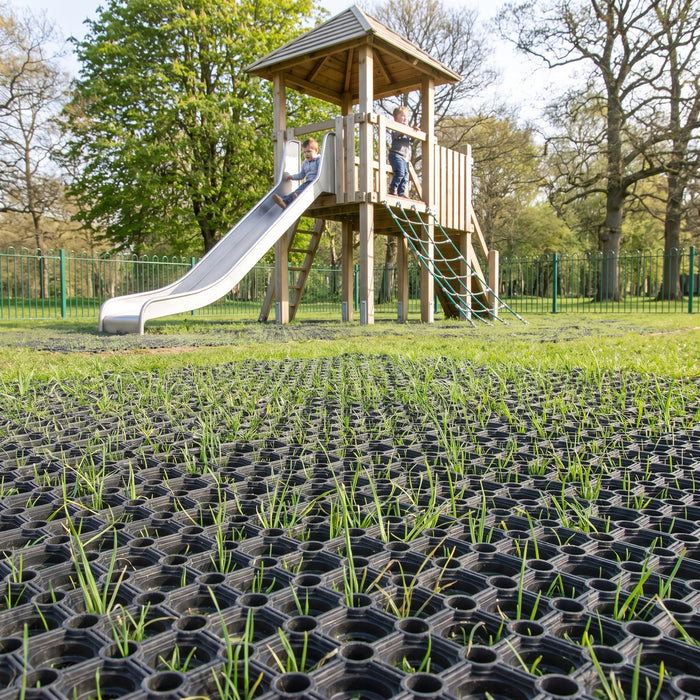 Playground Rubber Grass Mats | 1m x 1.5m | 23mm or 16mm | BS EN 1177 Certified | 3.3m Fall Height (23mm) | Grass Grows Through