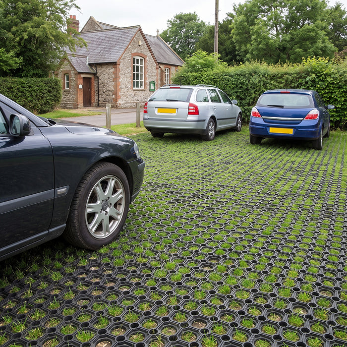 Heavy Duty Rubber Grass Mats for Car Parks & Driveways | 22mm | 1.5m x 1m