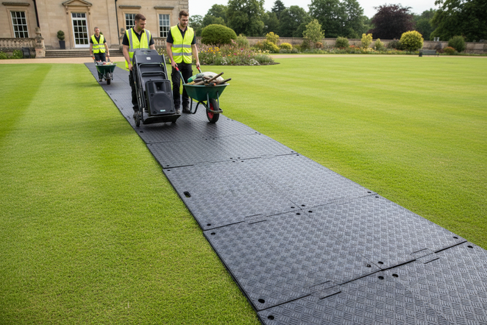 Lightweight Ground Protection Mats – 5 Tonne Boards for Lawns, Events & Temporary Access