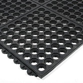 Interlocking Rubber Grass Mat 910mm x 910mm x 16mm | Recycled Rubber | Grass Grows Through | No Cable Ties Needed | UK Stock